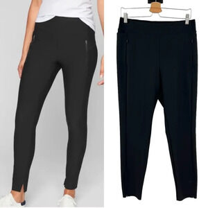 Athleta Stellar Tight Leggings Solid Black Pants‎ Athleisure Active Size 12